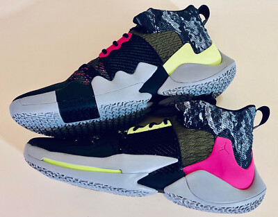 Nike Jordan Why Not ZER0.2 IDC Men's 15 Grey/Pink/Yellow Sneakers