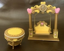 Disney Mini Princess Ballroom Playset Swing Table Dollhouse Furniture FREE SHIP