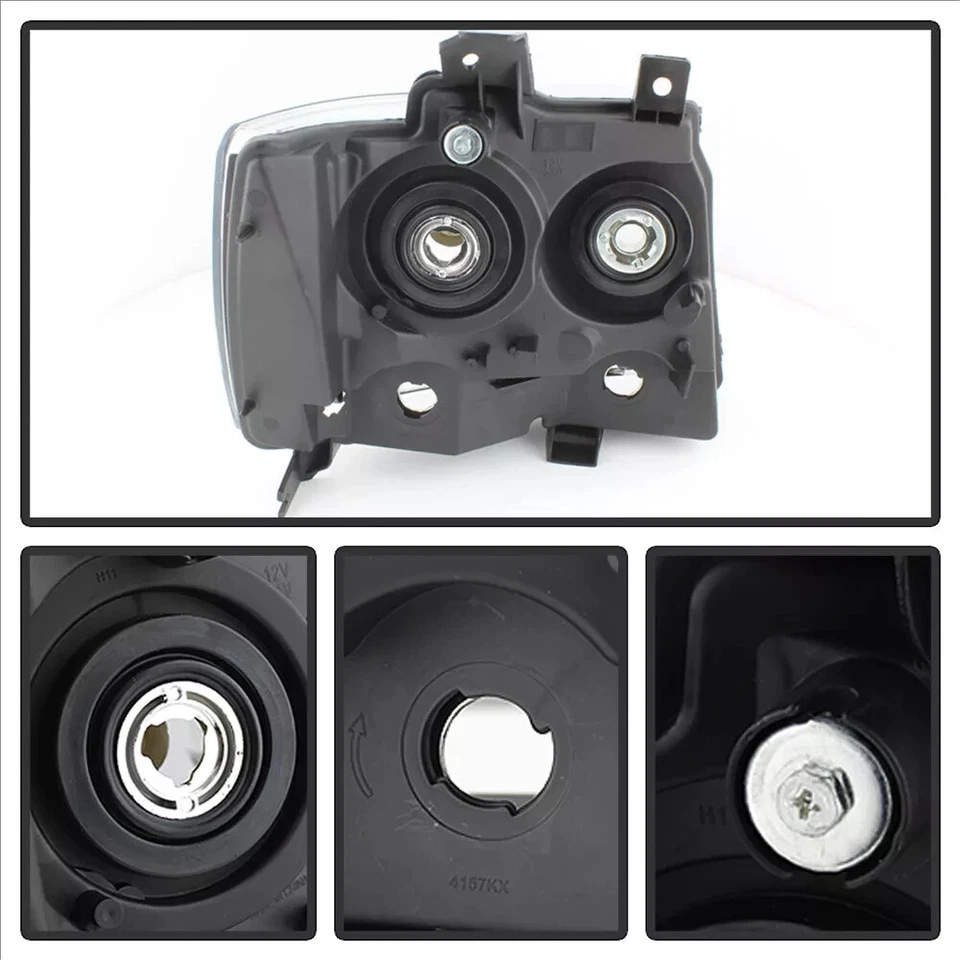 Faros luces faros negros para Chevy Tahoe Suburban Avalanche 2007-2014 Foto 4 de 4
