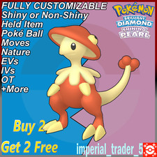 Pokemon Brilliant Diamond Shining Pearl Shiny Breloom 6IV Customizable