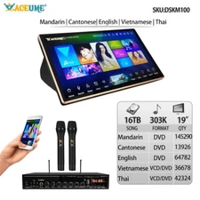 16TB HDD 303K Chinese,English,Vietnamese Songs,19'' Touch Screen Karaoke Player,
