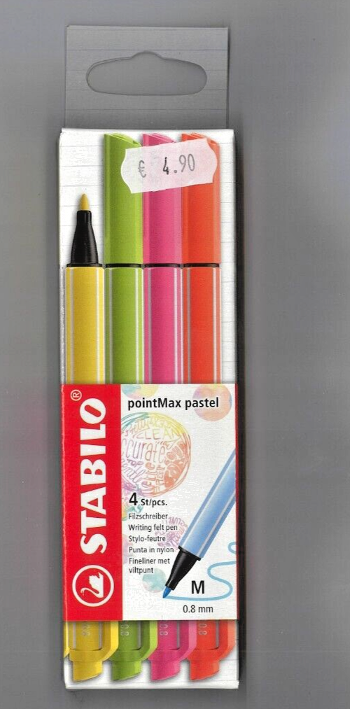 01 conf. STABILO pointMax - Pack of 4 - Assorted Pastel Colours Assorted Past