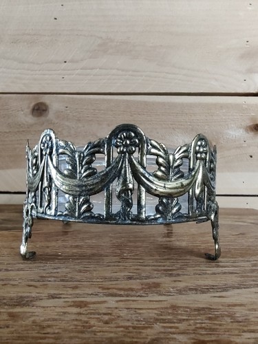 Dixie Cup Brass Ornate Counter Top Dispenser Soap Dish Tissue Cover Set Vintage - Picture 11 of 22