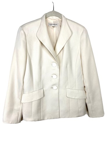 VTG Evan Picone Womens Cream Formal 