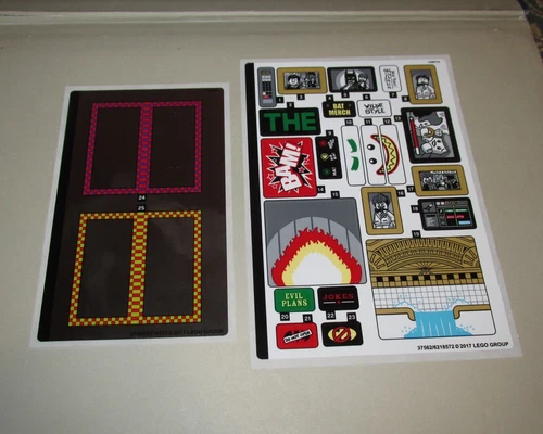 Lego Batman Original Sticker Sheets from Joker Manor Set 70922