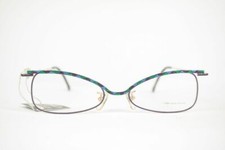 Vintage Chai HK1 F12 51 18 155 Purple Green Gold Oval Glasses Frame NOS