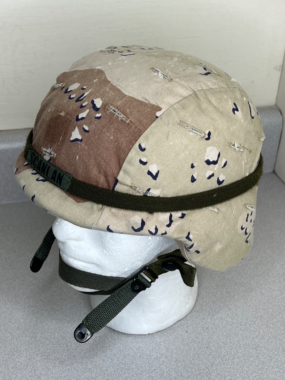 USGI PASGT Helmet w/ Desert DBDU Chocolate Chip Cover Small eBay