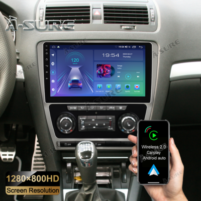 TAFFIO »Für Skoda Octavia II 2 1Z 10 Touch Android Autoradio GPS Carplay Einbau Navigationsgeraet S0n4z07v