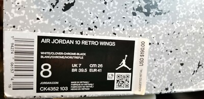 公式正規品!★AIR JORDAN 10 X RETRO 'WINGS' Buy Air Jordan 10 Retro 'Wings' - CK4352 103 | GOAT