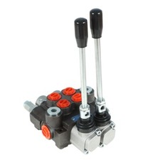 Hydraulic Monoblock Double Acting Control Valve 2 Spool 11 GPM SAE Ports