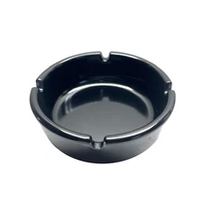 Ashtrays Black 4 1/4" x 1 3/4" Plastic Free Shipping