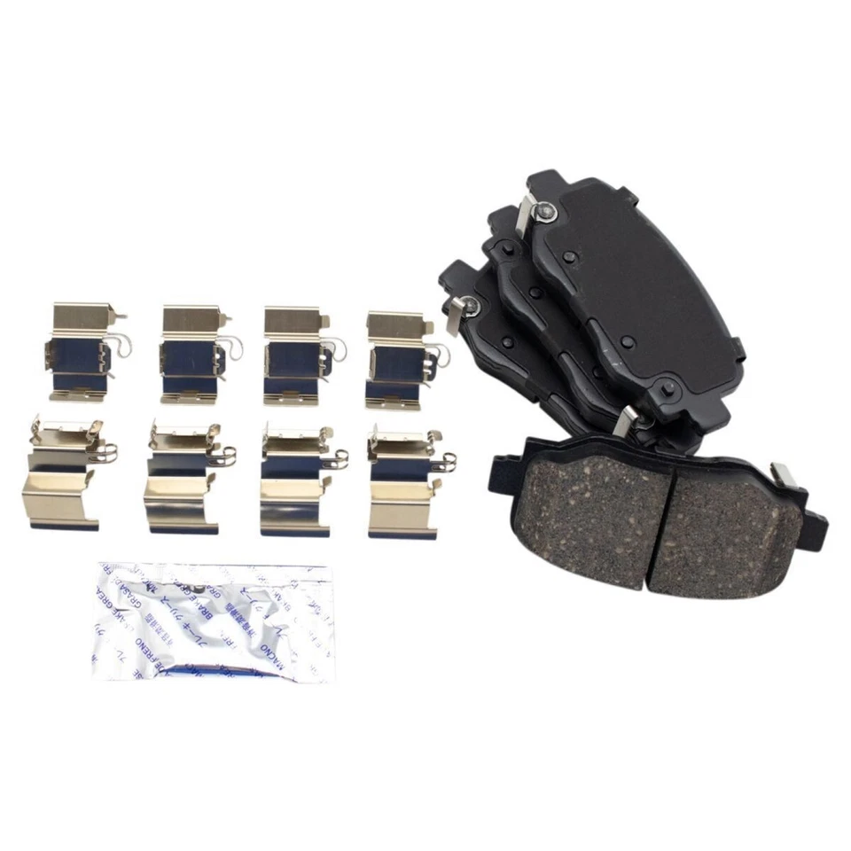 Комплект передних и задних керамических тормозных колодок и ротора с покрытием TRQ для Fiat Jeep 2015-2020 годов выпуска - Изображение 2 из 4