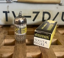 Pristine NOS Sylvania Triple Mica 5814WA 12AU7A ECC82 Vacuum Tube Square Getter