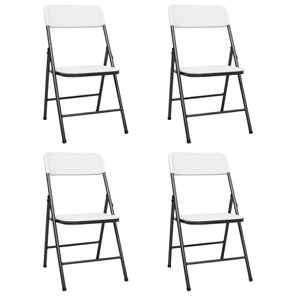 2/4x Sillas de Jardín Plegables de HDPE Blancas Asiento Cocina Muebles vidaXL