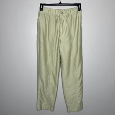 MADEWELL Pants Women Small Green Tapered Huston Pull-On