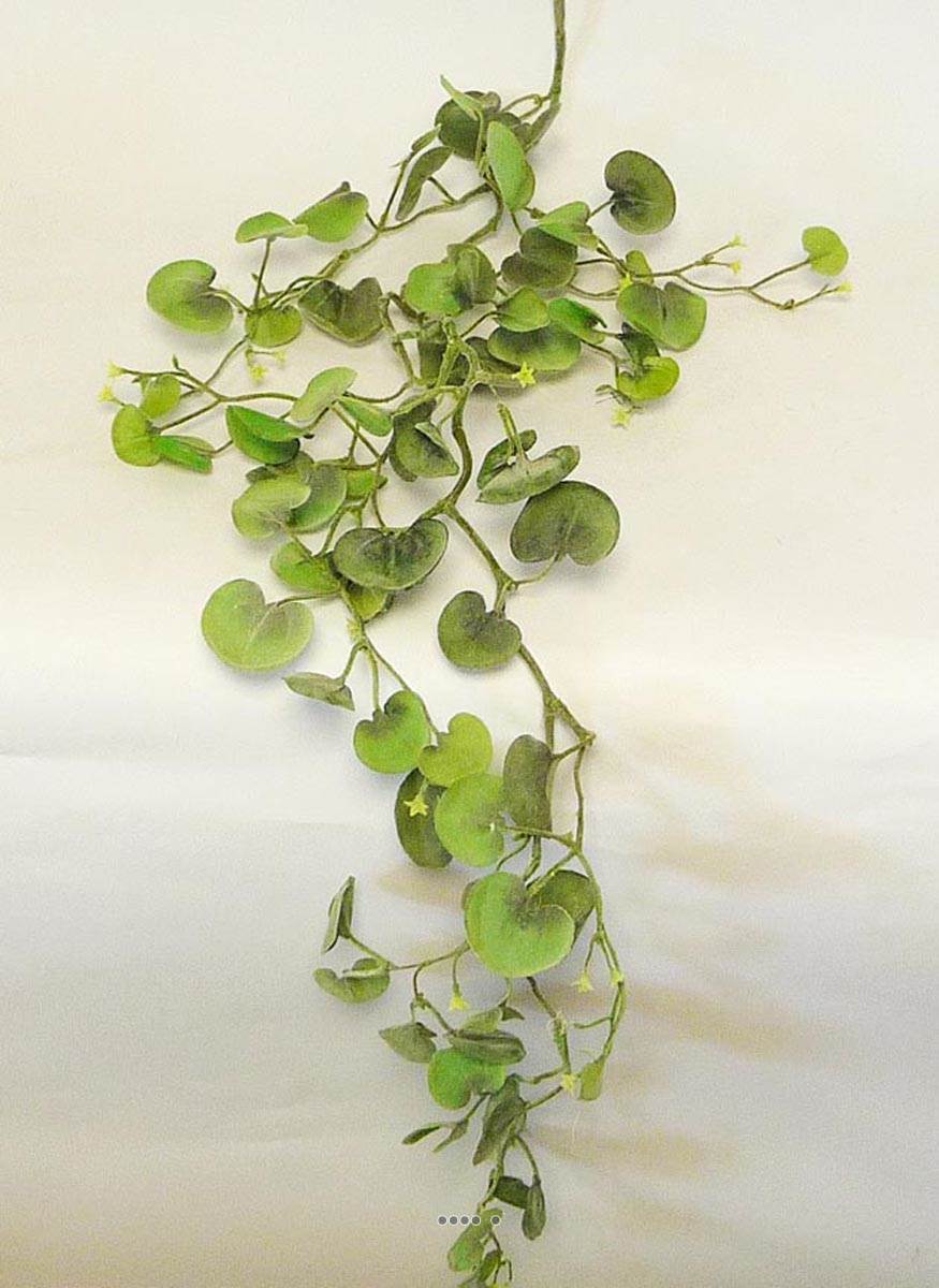 Chute de feuillage artificiel Dichondra L 120 cm pour étagère du salon