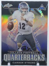 💥CARSON STRONG 2021💥LEAF METAL QB BLACK PRISMATIC PRIZM HOLO💥RC ARC LE #/15🔥