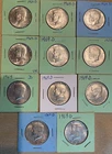 ELEVEN (11) 1969 D 40% Silver Kennedy Half Dollars in SLEEVES