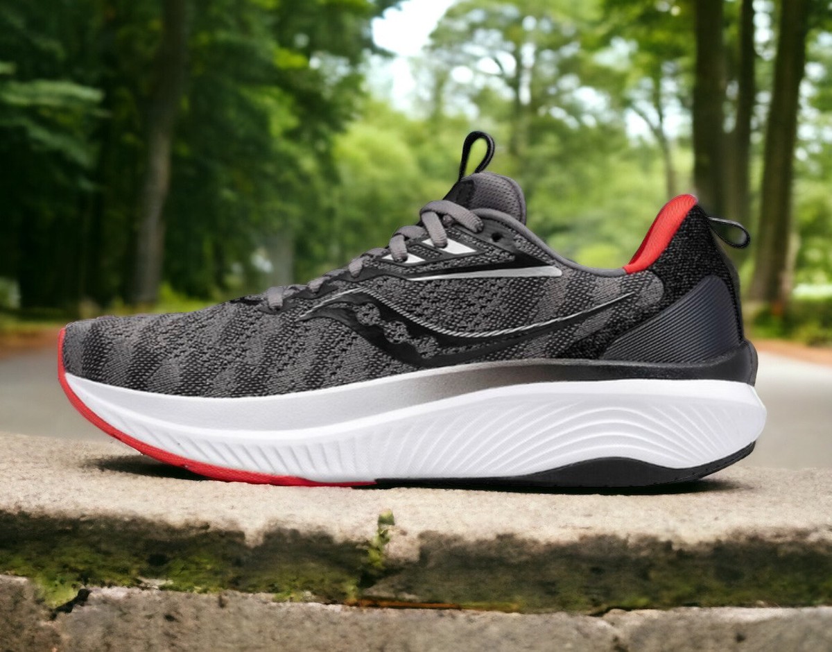 Saucony Echelon 9 Charcoal Red Running Race Shoes S20765  display picture 3