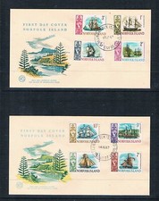 Norfolk Is 1970-71 - 4 FDC's of "Visiting Ship" Issue - SC 100-113 SG 77-90 S6