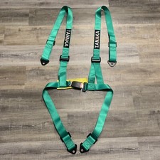 Tanaka 4 Point Safety Buckle Harness Seat Belt Racing Straps Comfort Green