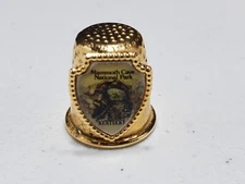 Mammoth Cave National Park Kentucky Gold Tone Thimble