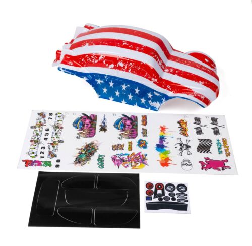 Custom Buggy Body American Flag Shell for ARRMA 1/8 Nero 6S BLX VW Baja Beetle - Picture 2 of 9
