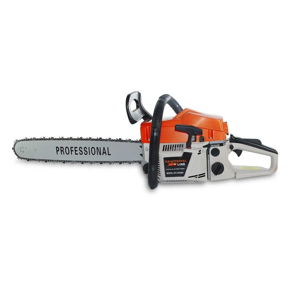 Motosierra de gasolina KRAFTROYAL 52cc con hoja de 50 cm jardinería poda madera - Imagen 2 de 4