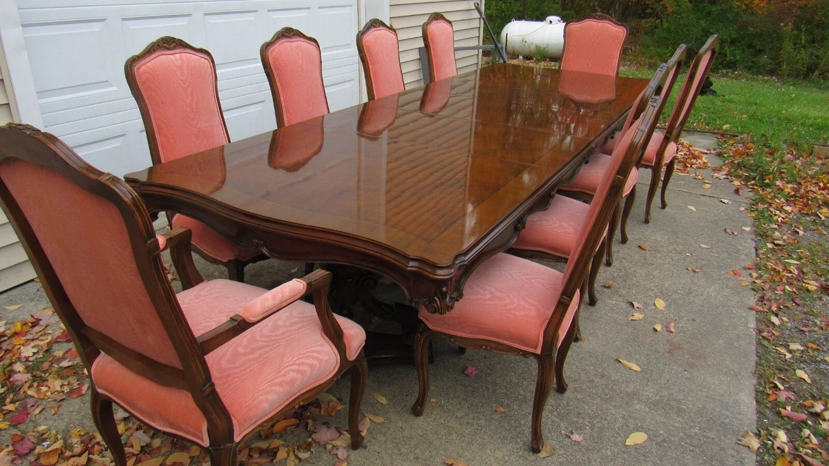 Ten chair dining table hot sale