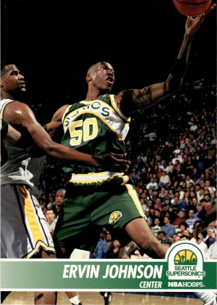 1994-95 NBA Hoops Basketball Card Ervin Johnson Seattle SuperSonics #199