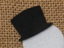 x12 Cappelli Top in FELTRO per Pupazzi di Neve Fustellati Decorazioni Natalizie Applique Matrimoni