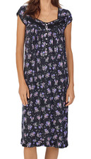 Nwt 74 Eileen West COLORFUL BLOOMS Modal Cap Sleeve 44" Long Waltz Nightgown 2X