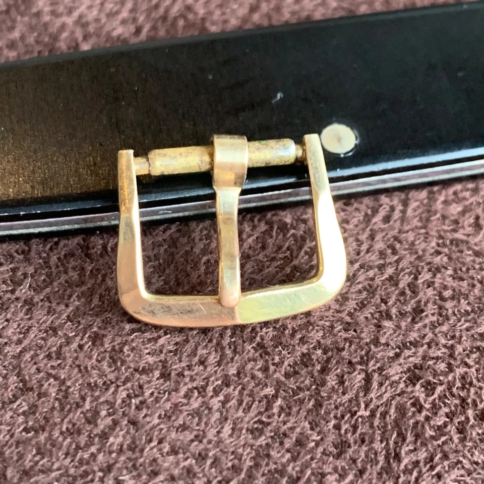 Hebilla rellena de oro amarillo Omega vintage de 13 mm para correa de reloj pulsera #3 Foto 3 de 4