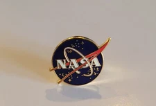 NEW NASA Meatball Logo Enamel Space Lapel Pin Gold Tone