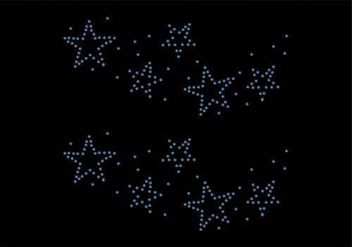 2x Star Lace Iron On Rhinestone Transfer Crystal Hotflix t-shirt applique patch - Picture 4 of 13