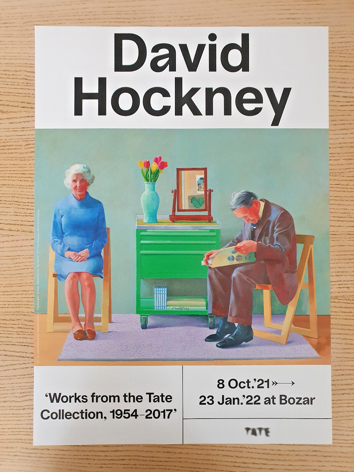 DAVID HOCKNEY - AFFICHE ORIGINALE D'EXPOSITION - BOZAR BRUSSELS - TATE - 2021 image 2