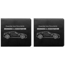 2 Pack Car Registration and Insurance Holder Essential Auto Card Document Glove