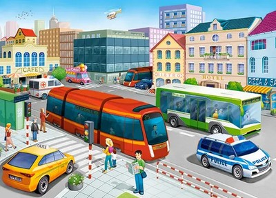 Puzzle (120 T.) Stadtplatz (Castorland) NEU/OVP