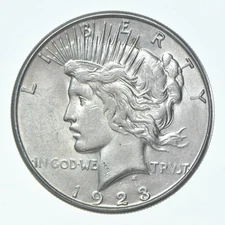 (1) XF 1923-S Peace Silver Dollar 90% - Extra Fine - San Francisco