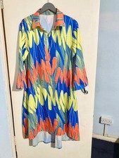 Womens Size XXL Vibrant Print Midi Dress