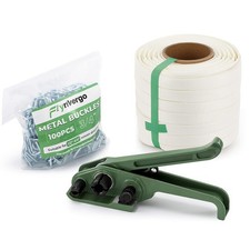 Banding Strapping Kit 3/4" x 330' Woven Cord, 2500lbs Pallet Strapping Tool...