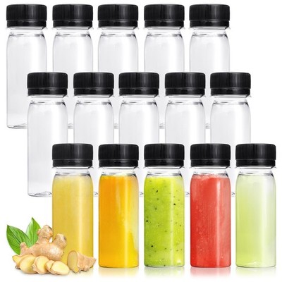 Xuyyicao 30 Pcs 2 Oz Small Plastic Bottles for Liquids,Ginger Shot Bottle wit...