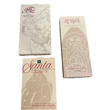 Vintage Longaberger Pottery Cookie Molds Santa, ST. Nick & Joy Christmas NOS