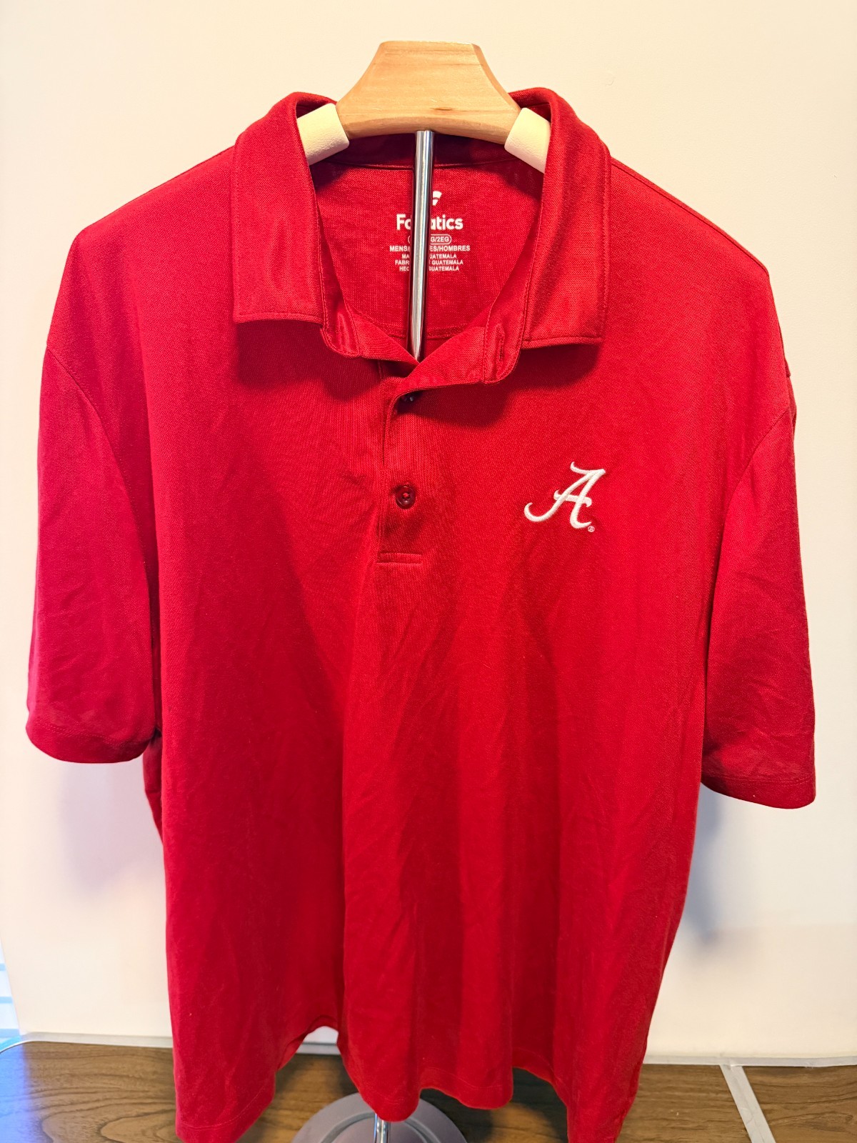 Fanatics Alabama Crimson Tide Golf Polo Shirt Men's 2XL Red Short Sleeve