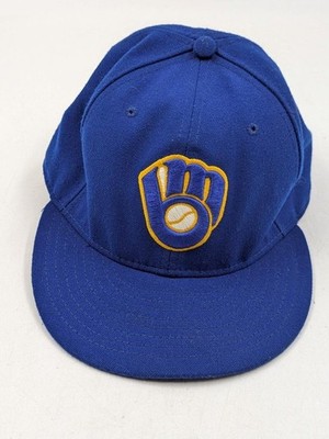 Milwaukee Brewers MLB Baseball Cap New Era 59Fifty On Field Fitted Size 7-1/2