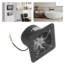 7" Super Quite Wall Exhaust Fan Bathroom Kitchen Garage Ventilation Vent Black