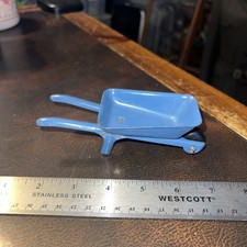 Early 1900's Antique Tin Steel Plate Toy Blue Wheelbarrow Made In USA