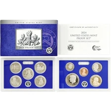 2024 S Proof Set Original Box & COA 10 Coins CN Clad