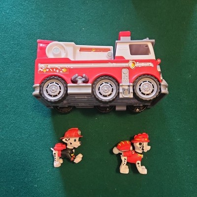 Paw Patrol Rescue Fire Truck By Spin Master Fire Engine Red With 2 Figures 
