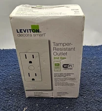 Leviton Z02-D215R-2RW: Decora Smart Outlet Tamper-Resistant 15A, Wi-Fi 2nd Gen